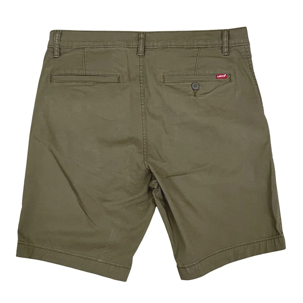 Levi's Mens XX Chino Shorts W33 Olive Green Soft Stretch Twill Taper 85229-0057